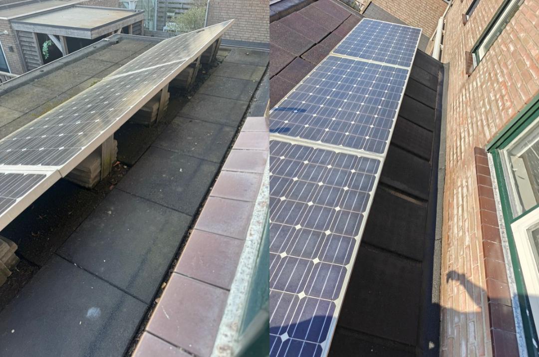 Zonnepanelen gereinigd door CIA Reiniging